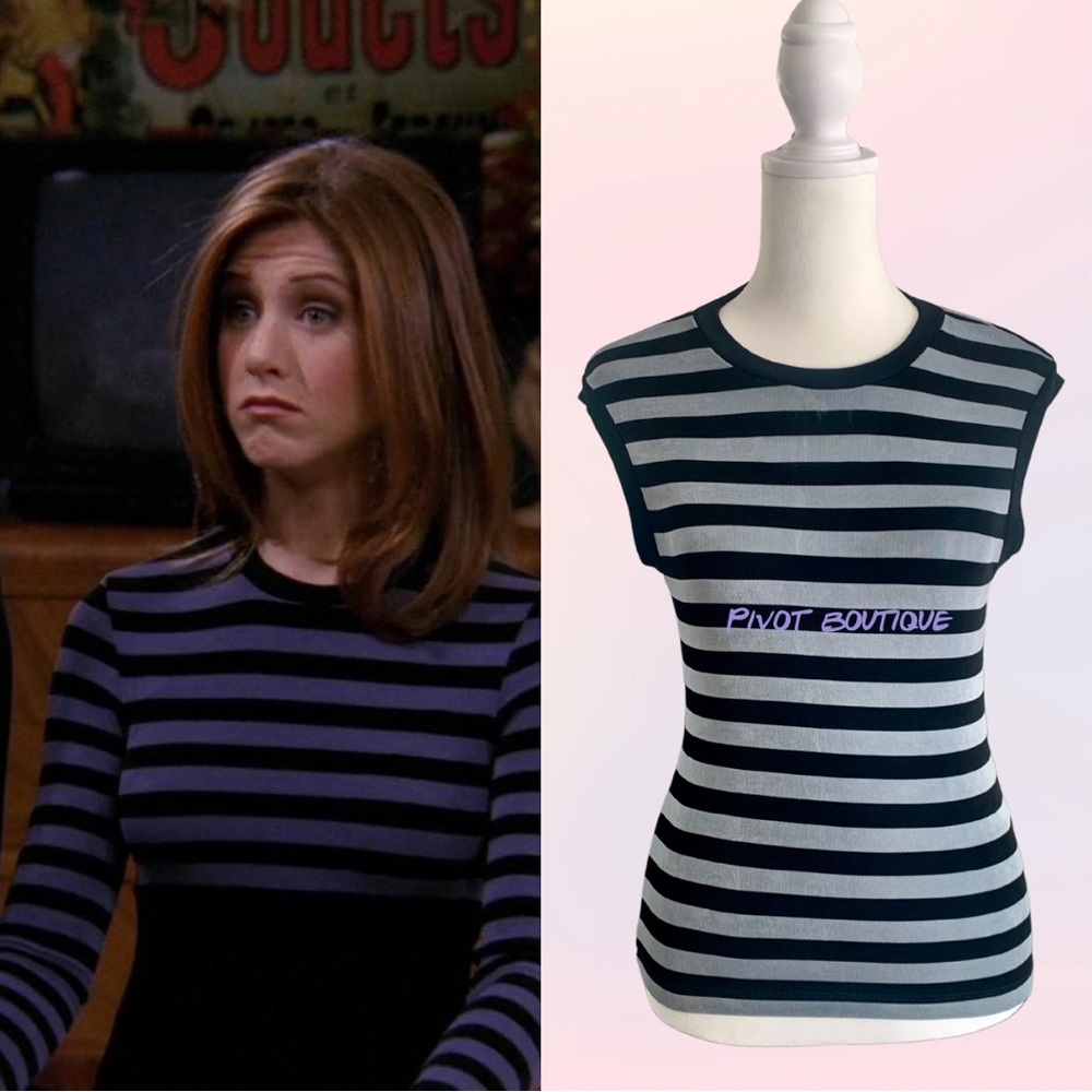 Vintage Striped Alt. Tank ASO Rachel Green on Friends